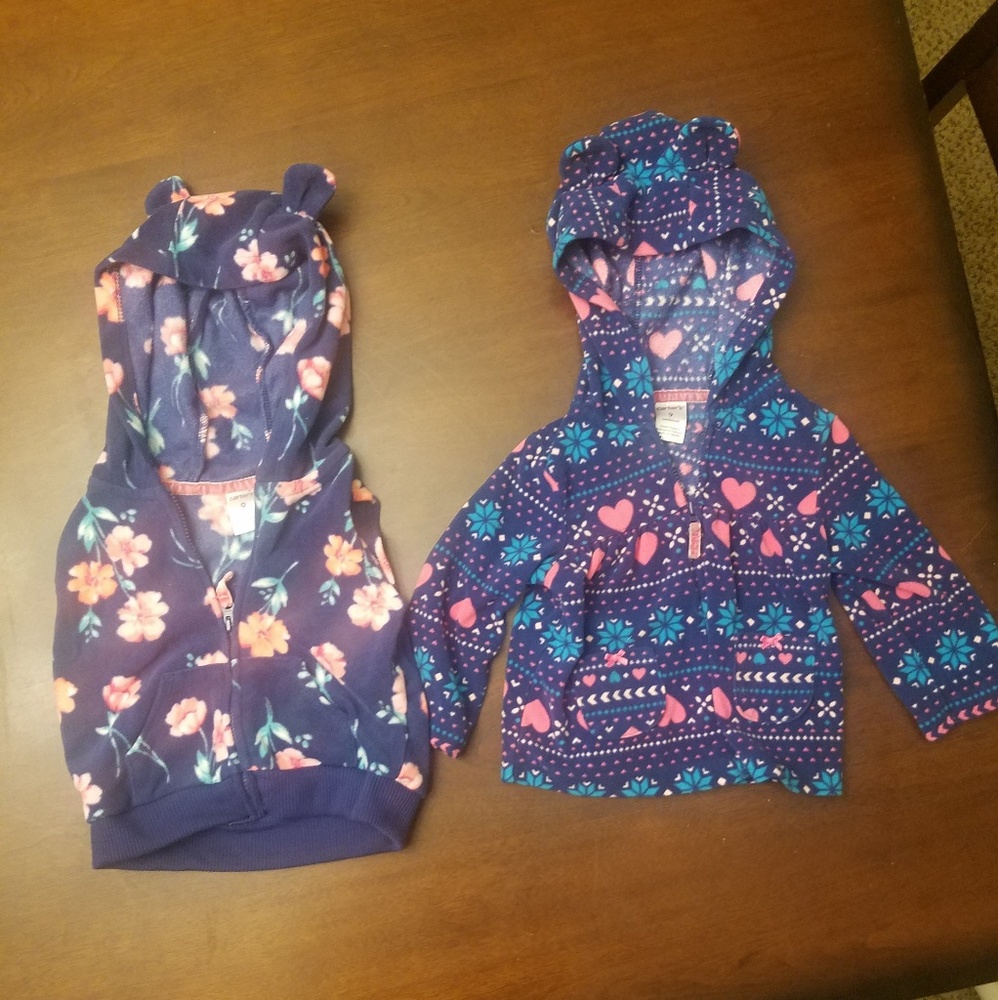2 for $8 Carters fleece vest and zip up
